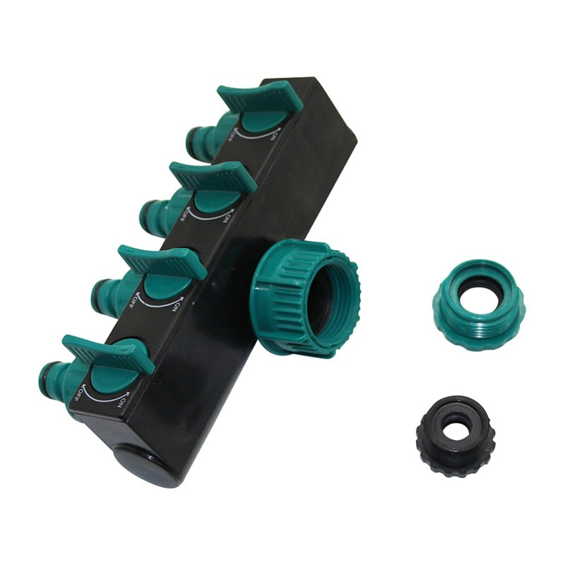 1/2"-3/4"-1" Schlauchsplitter Bewässerungsadapter 4-Wege-Wasserschlauchverbinder