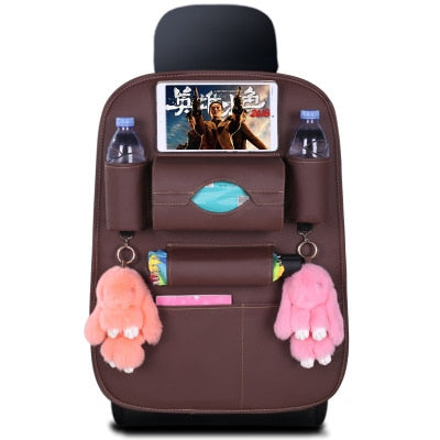 Leder Autositz Zurück-Aufbewahrungstasche, Universal Auto Rücksitz Organizer, Hängetaschen kindersitz Multifunktions aufbewahrungsbox