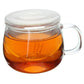Arshen Hochwertiges, langlebiges 3-in-1-Set, 320 ml, klare, hitzebeständige Tee-Kaffeetasse mit Tee-Ei-Filterdeckel für das Heimbüro