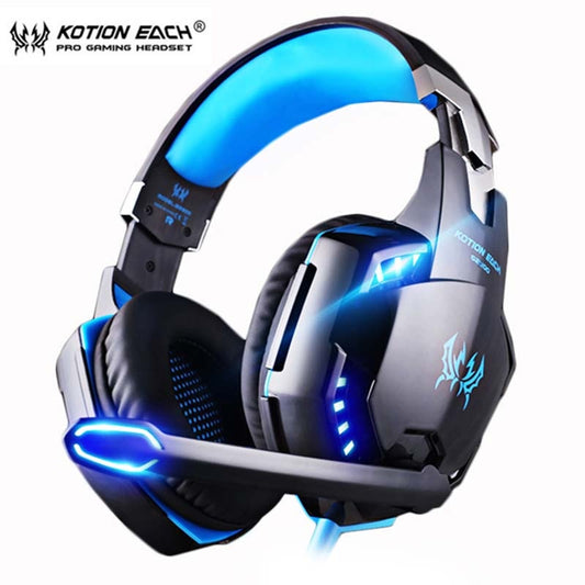 KOTION EACH PS4 Gaming Headset Deep Bass Stereo Casque Wired Game Earphones, Gaming Kopfhörer mit Mikrofon für PS4 PC Laptop