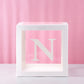 Staraise Transparent Letter A-Z Box Custom Baby Name Balloon Box Girl Boy Baby Shower Decorations Baby 1st Birthday Party Decor