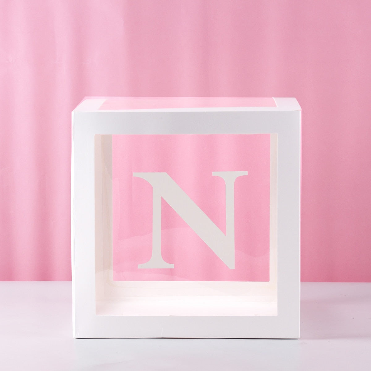 Staraise Transparent Letter A-Z Box Custom Baby Name Balloon Box Girl Boy Baby Shower Decorations Baby 1st Birthday Party Decor