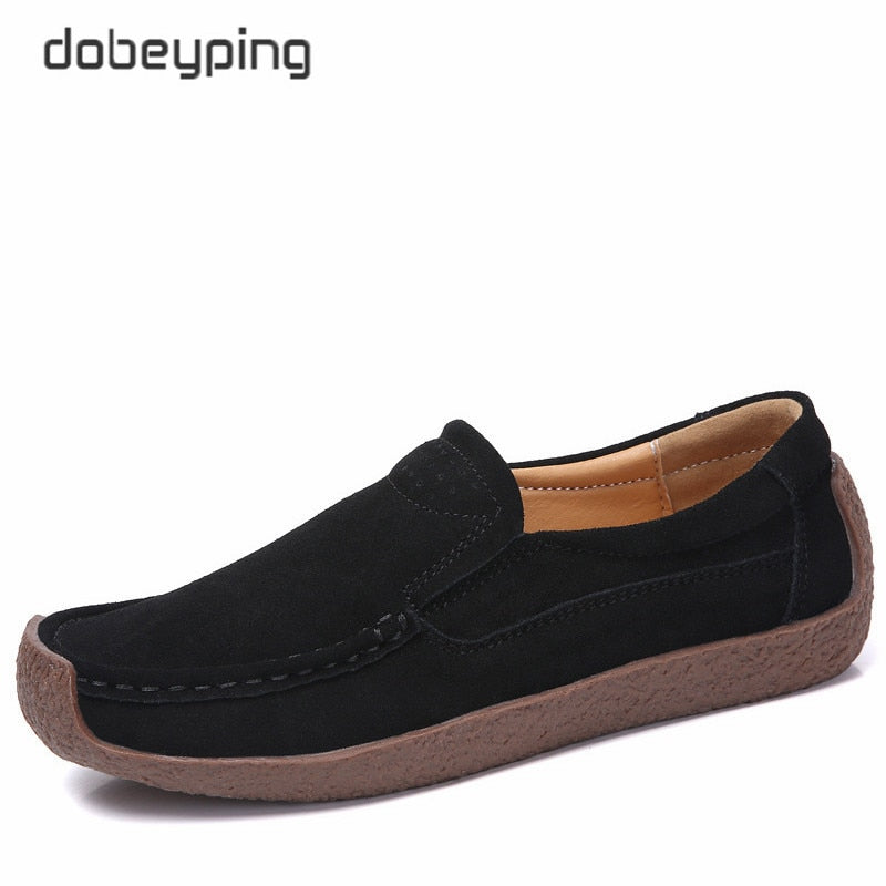 Wildleder Damen Turnschuhe, Mokassins Damenschuhe