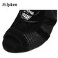 High Heel Eilyken Model 2023 Schwarz, Sommer Sandalen Lace Up