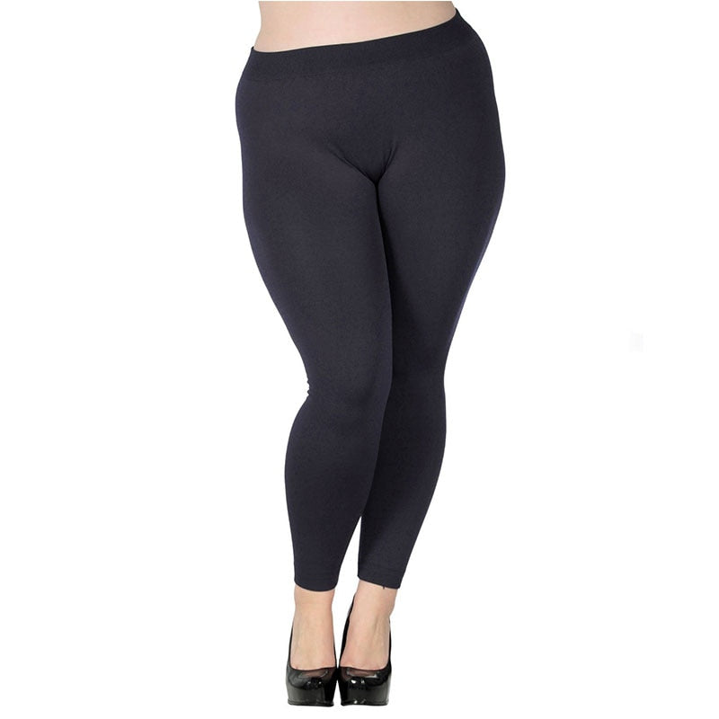 Frauen plus Größe Modal nahtlose hohe Taille Leggings in voller Länge dehnbar
