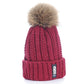 Nackenwarme gestrickte Wintermütze für Frauen, Maske Bonnet Schal-Mütze
