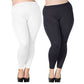 Frauen plus Größe Modal nahtlose hohe Taille Leggings in voller Länge dehnbar