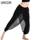 Capri Workout Jogginghose Plus Größe, Breite Bein Yoga Hosen