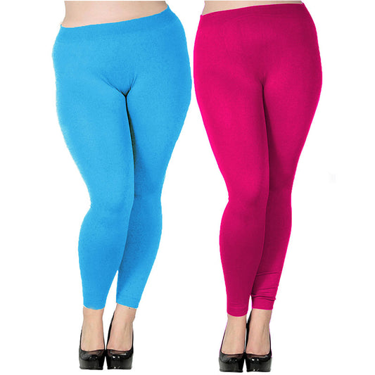 Frauen plus Größe Modal nahtlose hohe Taille Leggings in voller Länge dehnbar