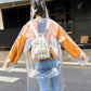 Super transparenter Regenmantel für Damenmode, Wasserdichter Umweltschutz-Regenmantel, wiederverwendbar mit Kapuze und Kordelzug