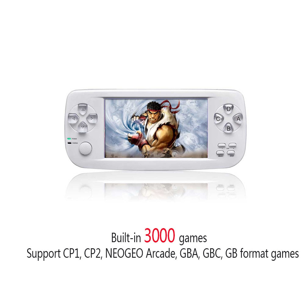 4,3-Zoll-tragbare Handheld-Spielekonsole 64-Bit-Video-Videospiel-Player Eingebautes 3000-Spiele-Kindergeschenk