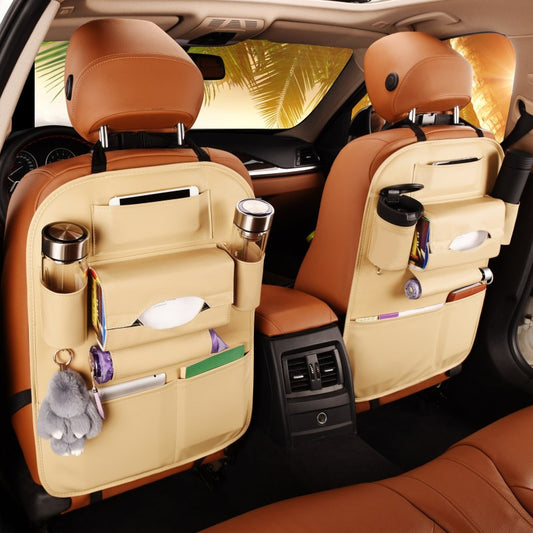 Leder Autositz Zurück-Aufbewahrungstasche, Universal Auto Rücksitz Organizer, Hängetaschen kindersitz Multifunktions aufbewahrungsbox