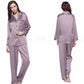 Damen Seidensatin Pyjama Set, Nachtwäsche Loungewear S, M, L, XL, 2XL, 3XL Plus Solid__Fit All Seasons
