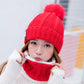 Nackenwarme gestrickte Wintermütze für Frauen, Maske Bonnet Schal-Mütze