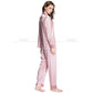 Damen Seidensatin Pyjama Set, Nachtwäsche Loungewear S, M, L, XL, 2XL, 3XL Plus Solid__Fit All Seasons