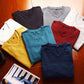 Varsanol Baumwollpullover Männer, Langarm Pullover Outwear V-Ausschnitt in 8 Farben