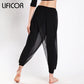 Capri Workout Jogginghose Plus Größe, Breite Bein Yoga Hosen