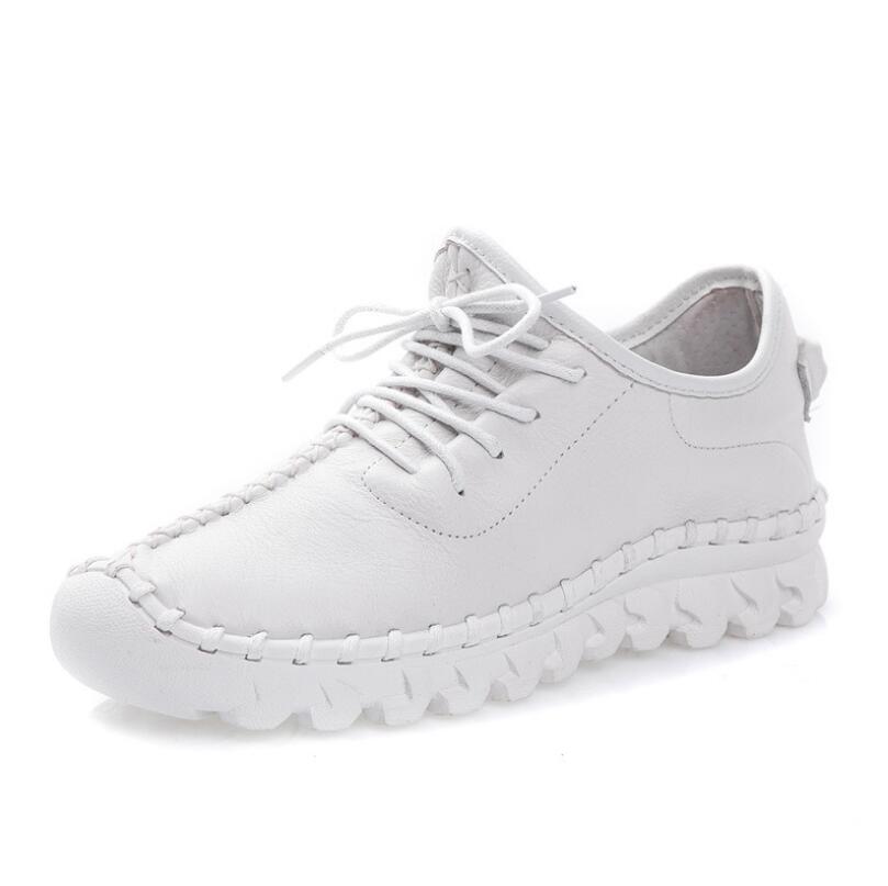 Handgemachte Echtes Leder Frauen Schuh, Turnschuhe Freizeitschuhe