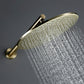 8/10/12-Zoll-Brausegarnitur aus massivem Messing, goldenes Handbrause-Set