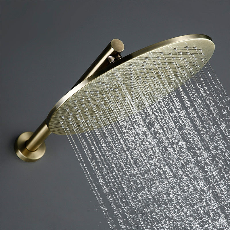 8/10/12-Zoll-Brausegarnitur aus massivem Messing, goldenes Handbrause-Set