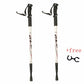 2 Teil/para 135 CM Spazierstock Trekking, Stoßfest, Aluminiumlegierung Klettern Stick Teleskop zum Wandern