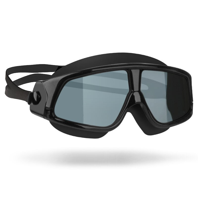 Schwimmbrille für Männer und Frauen, beschlagfrei, UV-Schutz, großer Rahmen, für Erwachsene