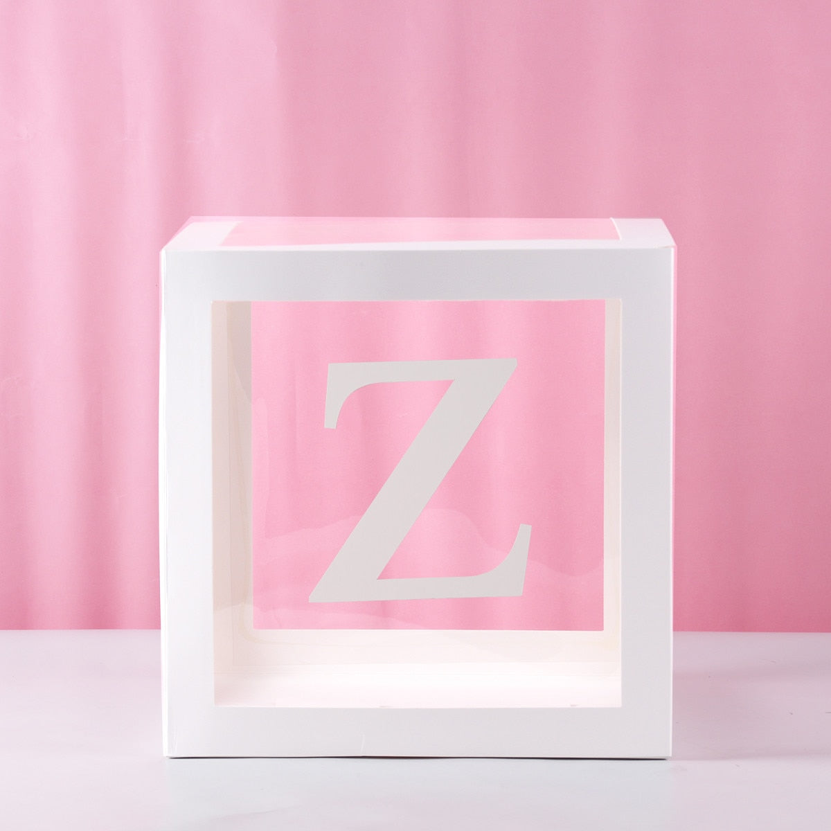 Staraise Transparent Letter A-Z Box Custom Baby Name Balloon Box Girl Boy Baby Shower Decorations Baby 1st Birthday Party Decor