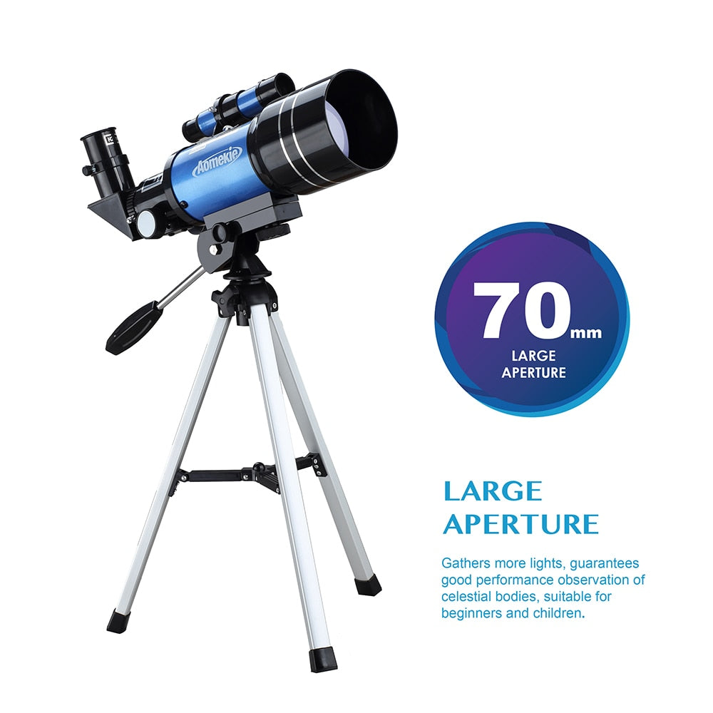 Teleskop mit verstellbarem Stativ-Telefonadapter, Terrestrial Space Monocular für Anfänger
