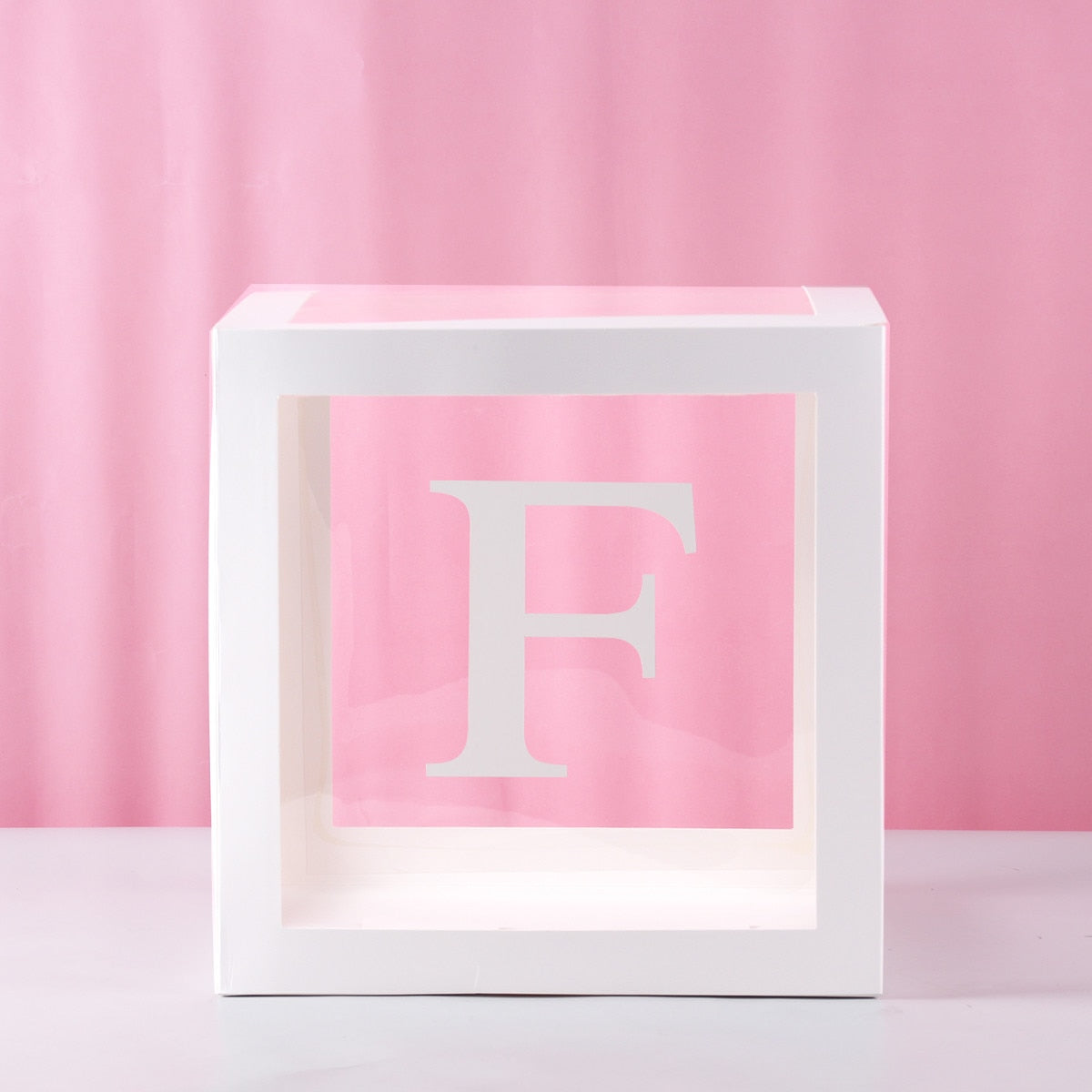 Staraise Transparent Letter A-Z Box Custom Baby Name Balloon Box Girl Boy Baby Shower Decorations Baby 1st Birthday Party Decor