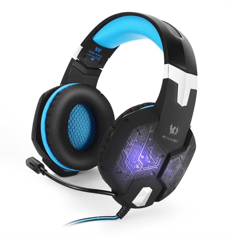 KOTION EACH PS4 Gaming Headset Deep Bass Stereo Casque Wired Game Earphones, Gaming Kopfhörer mit Mikrofon für PS4 PC Laptop