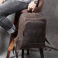 Retro Herren Head Rindsleder, Umhängetasche Leder handgefertigter Laptoprücksack