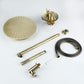 8/10/12-Zoll-Brausegarnitur aus massivem Messing, goldenes Handbrause-Set