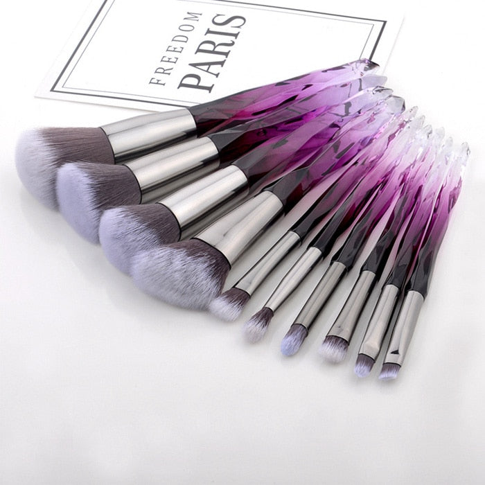 Diamant-Make-up-Pinsel-Set Kosmetik-Rouge-Pinsel, Puder-Grundierungs-Pinsel