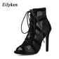 High Heel Eilyken Model 2023 Schwarz, Sommer Sandalen Lace Up
