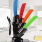 Hochwertige Keramikküchenmesser -Set, Schäler + Acryl-Halter / Stand Koch Küchenmesser