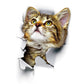 Katzen 3D-Wandaufkleber, Toilettenaufkleber, Lochansicht, lebendige Hunde, Badezimmer, für Heimdekoration, Tiere, Vinyl-Aufkleber, Kunst, Tapete, Poster