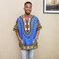 2023 neue Mode Design afrikanischen traditionellen Druck 100% Baumwolle, Dashiki T-Shirt für Herren