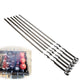 55CM Edelstahl-Grillspieß-Sticks BBQ-Gabel-Set Kabob-Spieße mit langem Griff