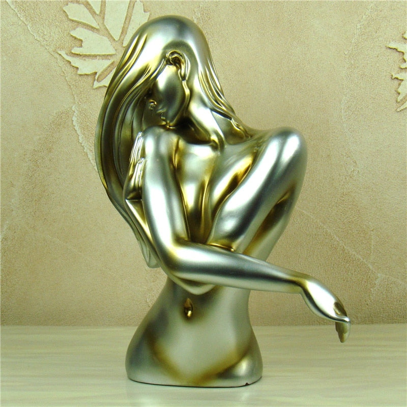 Abstrakte nackte Frauenbüste, handgefertigte Harz-Belle-Skulptur, menschliche Körperkunst, Ornament, Geschenk für Liebhaber, für die Einrichtung von Schlaf- und Wohnzimmerdekorationen