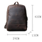 Retro Herren Head Rindsleder, Umhängetasche Leder handgefertigter Laptoprücksack