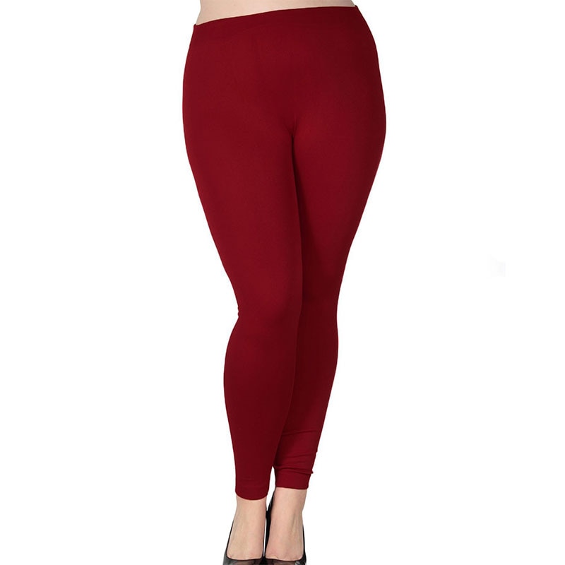 Frauen plus Größe Modal nahtlose hohe Taille Leggings in voller Länge dehnbar