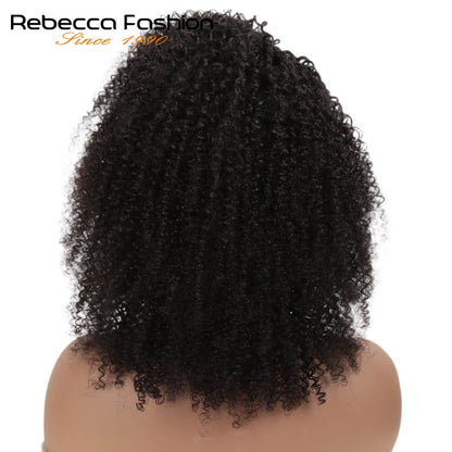 Rebecca Lace Front Short Bob Perücken Afro Kinky Curly Echthaarperücken, brasilianischen Human Lace Perücke