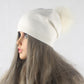 Frauen Wolle gestrickte Skullies Mützen, Lässige weibliche Kaschmirmütze