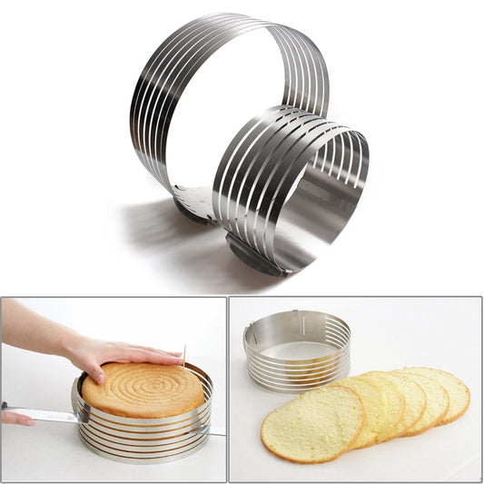 20 CM, 30 CM Einstellbare Runde Brot Kuchenschneider, Edelstahl Kuchenschneider, 7 Schichten Slicer Mousse Ringform Backwerkzeug