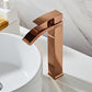 Becken Wasserhahn aus Messing, Rose Gold Wasserhahn