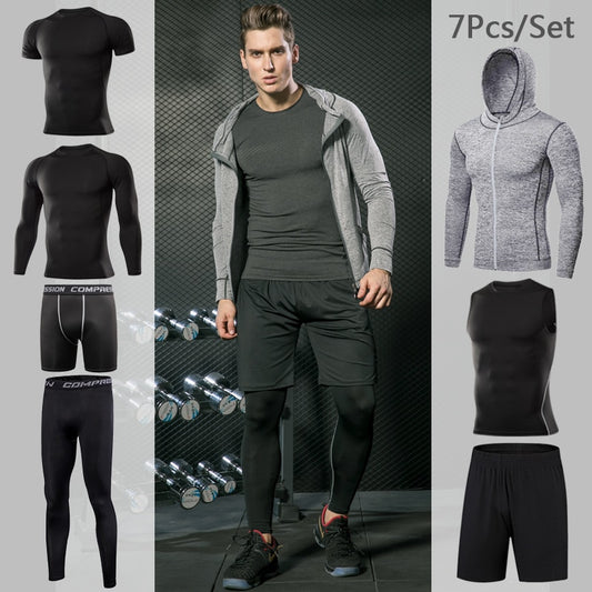 Männer Enge Sportwear Gymanzug, Kompression Leggings, Workout Sport Kleidung Sets