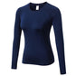 15% Elasthan Add Wool Damen-Fitness T-Shirt, Langarm  Workout Bluse