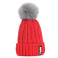 Nackenwarme gestrickte Wintermütze für Frauen, Maske Bonnet Schal-Mütze