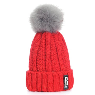Nackenwarme gestrickte Wintermütze für Frauen, Maske Bonnet Schal-Mütze