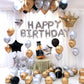 Gold-Silber-Metall-Latexballons 18, 30, 40, 50, 60, 70 Jahre Zahl, Alles Gute zum Geburtstag Jubiläum Partydekoration Erwachsener Folienballon Geschenk